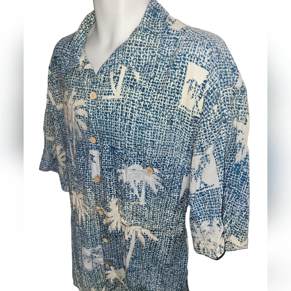 JOE MARLIN Casual Shirt Mens 2XL Short Sleeve Hawaiian Shirt - Picture 2 of 4